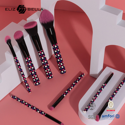 Tragbares Kosmetik-Make-up-Pinsel-Set Kunststoffgriff mit Rollendruck Kunsthaar 8St