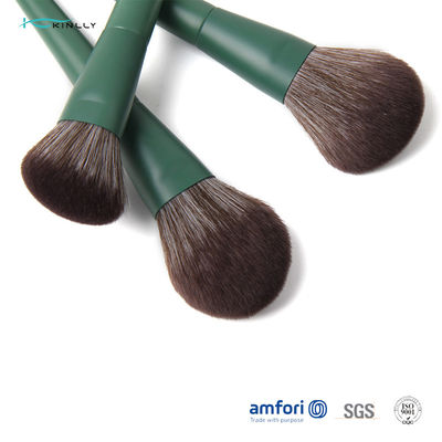 Make-upbürsten-Sätze des grünen hölzernen Griff-12pcs hübsche