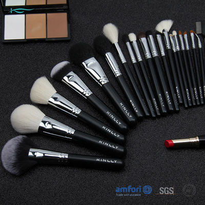 Schwarzer 20pcs Fassbinder Ferrules Makeup Set mit Bürsten