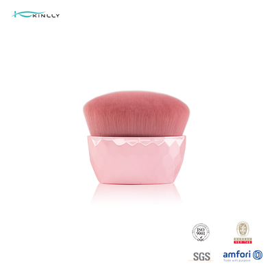 Rosa synthetisches Haar-einzelne Make-upbürsten mit Kunststoffrohr