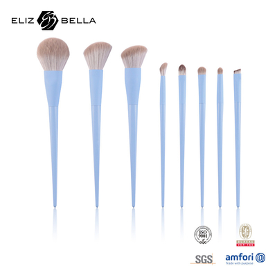 8 Stück Make-up-Bürste Reisekit für Pulver-Basis Blush Eyeshadow Lippenbrauen