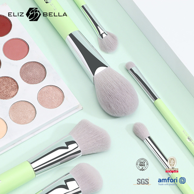 6 Stück Reisegröße Make-up-Bürsten mit Holzgriff, tragbare Kosmetikbürste