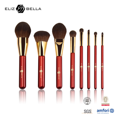 OEM-Professionelle Make-up-Bürste mit Gold-Kupfer-Ferrule und Holzgriff