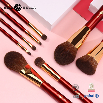 OEM-Professionelle Make-up-Bürste mit Gold-Kupfer-Ferrule und Holzgriff