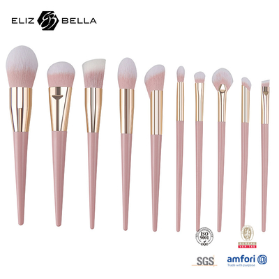 Personalisierung OEM Design Make-up Bürsten mit glänzender Aluminium-Ferrule
