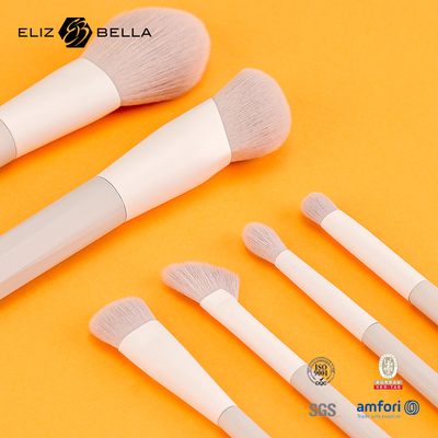 7 Stück Make-up-Bürsten mit synthetischem Haar und Plastikgriff Aluminium-Ferrule, OEM-Bestellungen willkommen
