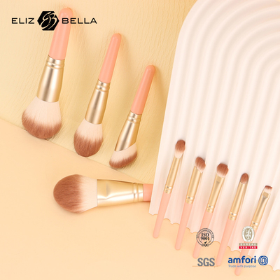 9 Stück professionelles Make-up-Bürste-Set mit Holzgriff und Aluminium-Ferrule