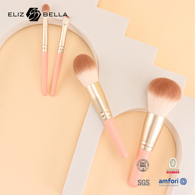 9 Stück professionelles Make-up-Bürste-Set mit Holzgriff und Aluminium-Ferrule