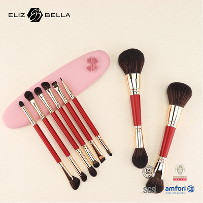Private Logo Branding Option Make-up Brush Kollektion aus Aluminium Ferrule Material