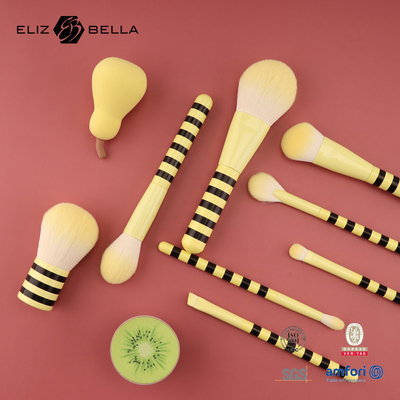 Luxus-Make-up-Bürsten mit synthetischem Haar und Holzgriff für Salon/Haus/Geschenk