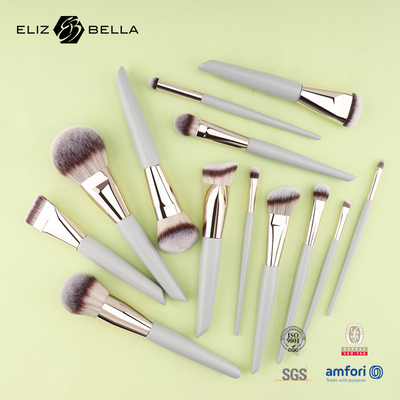 Mini-Reise-Make-up-Bürste Set 5PCS Vegan & Grausamkeit-freie Kosmetik-Bürsten für Gesicht & Augen