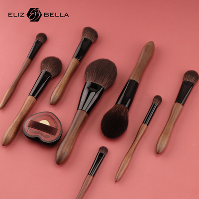 Maßgeschneiderte Handfläche Farbe Gleitfeste Beschichtung Kosmetische Make-up-Bürste Set für mühelose Make-up-Anwendung