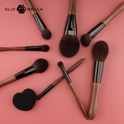 Maßgeschneiderte Handfläche Farbe Gleitfeste Beschichtung Kosmetische Make-up-Bürste Set für mühelose Make-up-Anwendung