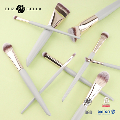 Mini-Reise-Make-up-Bürste Set 5PCS Vegan & Grausamkeit-freie Kosmetik-Bürsten für Gesicht & Augen