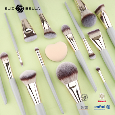 Mini-Reise-Make-up-Bürste Set 5PCS Vegan & Grausamkeit-freie Kosmetik-Bürsten für Gesicht & Augen