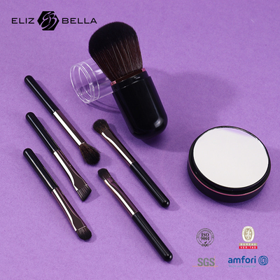 Mini On-the-Go Make-up Brush Kit Kompaktes Set für Koffer oder Handtasche Hypoallergen und reisefreundlich