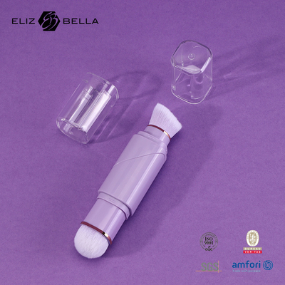 2 in 1 Design Rückziehbare Bürste Weich Dauerhaft Verantwortungsbewusst 100% Vegan Nylon Haar Make-up Bürsten für Salon/Haus/Geschenk