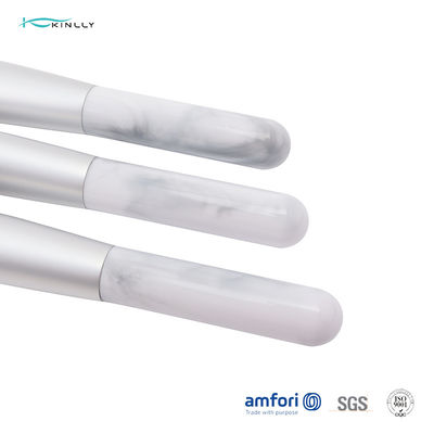 ISO9001 Aluminiumhaar-Make-upbürste der zwingen-3pcs synthetische