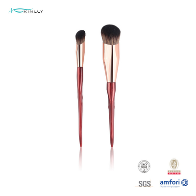 Geangeltes flaches einzelnes Make-up bürstet 2pcs für Abdeckstift-Nasen-Kontur
