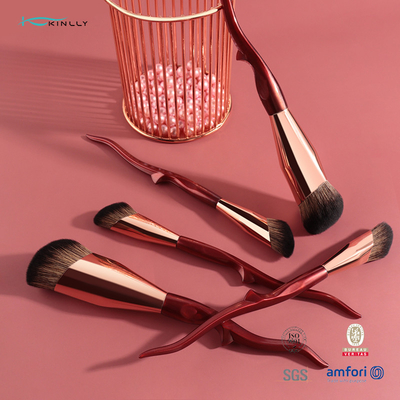 Geangeltes flaches einzelnes Make-up bürstet 2pcs für Abdeckstift-Nasen-Kontur