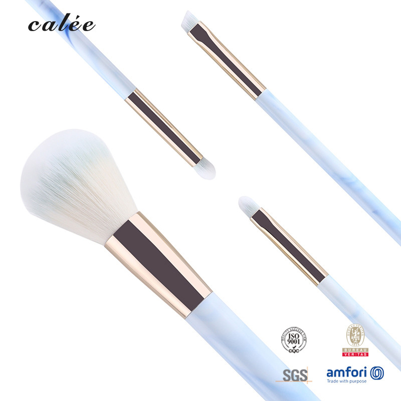 4 Stück Reise-Make-up-Bürste mit synthetischem Haar und Plastikgriff mit PVC-Verpackungskiste