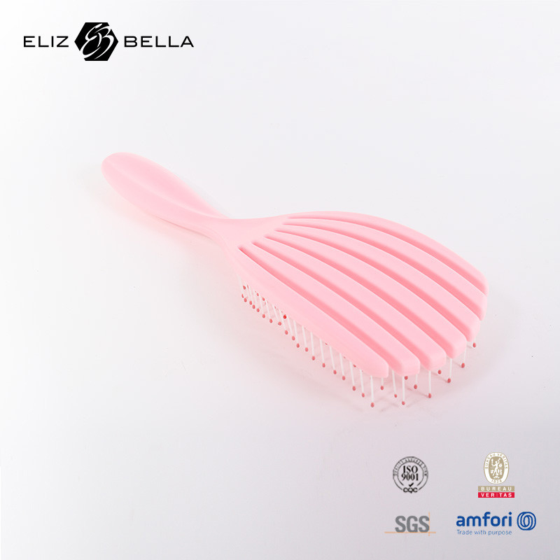 Custom Wet And Dry Curved Vent Spiral Haarbürste Kamm Kreis Massage Quadrat Paddle Detangle Haarbürste für lockiges Haar
