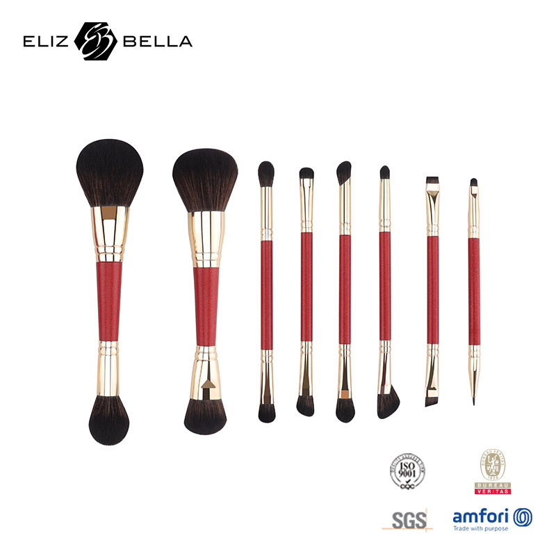 Private Logo Branding Option Make-up Brush Kollektion aus Aluminium Ferrule Material