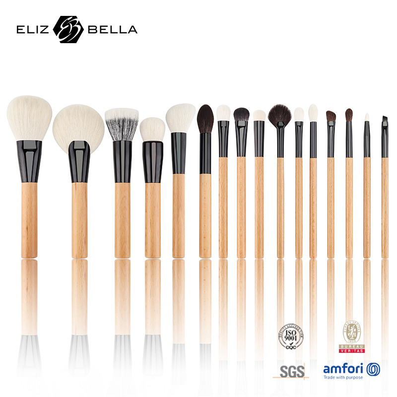 Vervollständigen Sie Ihre Make-up-Kollektion mit verschiedenen Make-up-Bürsten Stil Kosmetik Holzgriff Make-up-Bürste Set