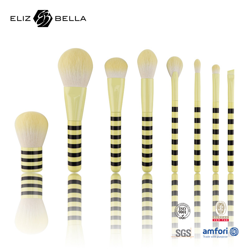 Luxus-Make-up-Bürsten mit synthetischem Haar und Holzgriff für Salon/Haus/Geschenk
