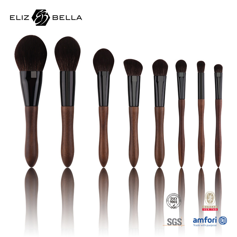 Maßgeschneiderte Handfläche Farbe Gleitfeste Beschichtung Kosmetische Make-up-Bürste Set für mühelose Make-up-Anwendung
