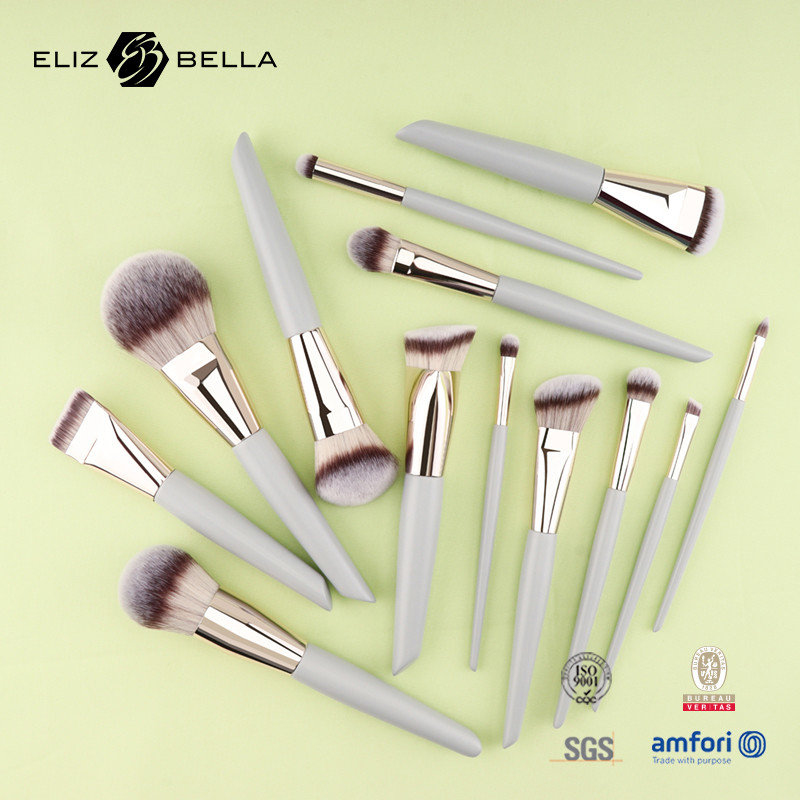 Mini-Reise-Make-up-Bürste Set 5PCS Vegan & Grausamkeit-freie Kosmetik-Bürsten für Gesicht & Augen