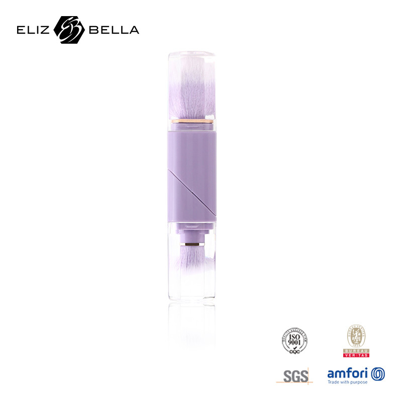2 in 1 Design Rückziehbare Bürste Weich Dauerhaft Verantwortungsbewusst 100% Vegan Nylon Haar Make-up Bürsten für Salon/Haus/Geschenk