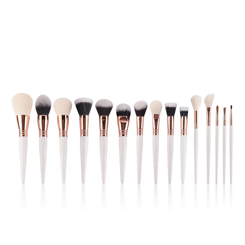 Schwarz/Braun Griff Synthetikhaar Augen-Make-up Pinsel für präzises und makelloses Auftragen