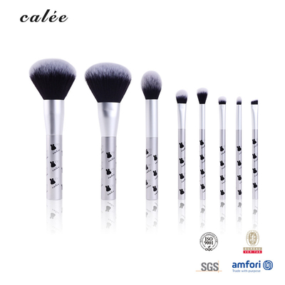 ODM kosmetisches Gesichts-Augen-weicher dichter synthetischer Haar-Metallgriff der Make-upbürsten-Satz-Eigenmarken-8pcs